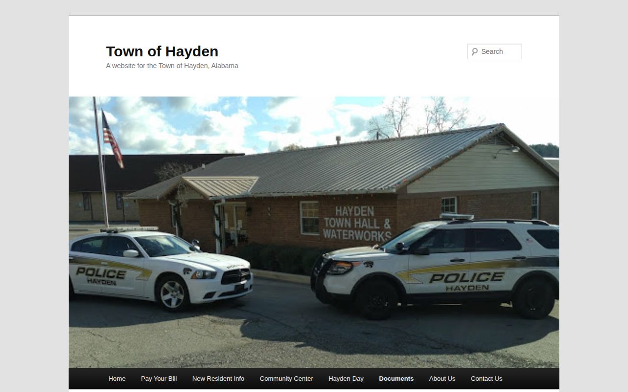 Hayden town and police documents for Blount County arrest record access